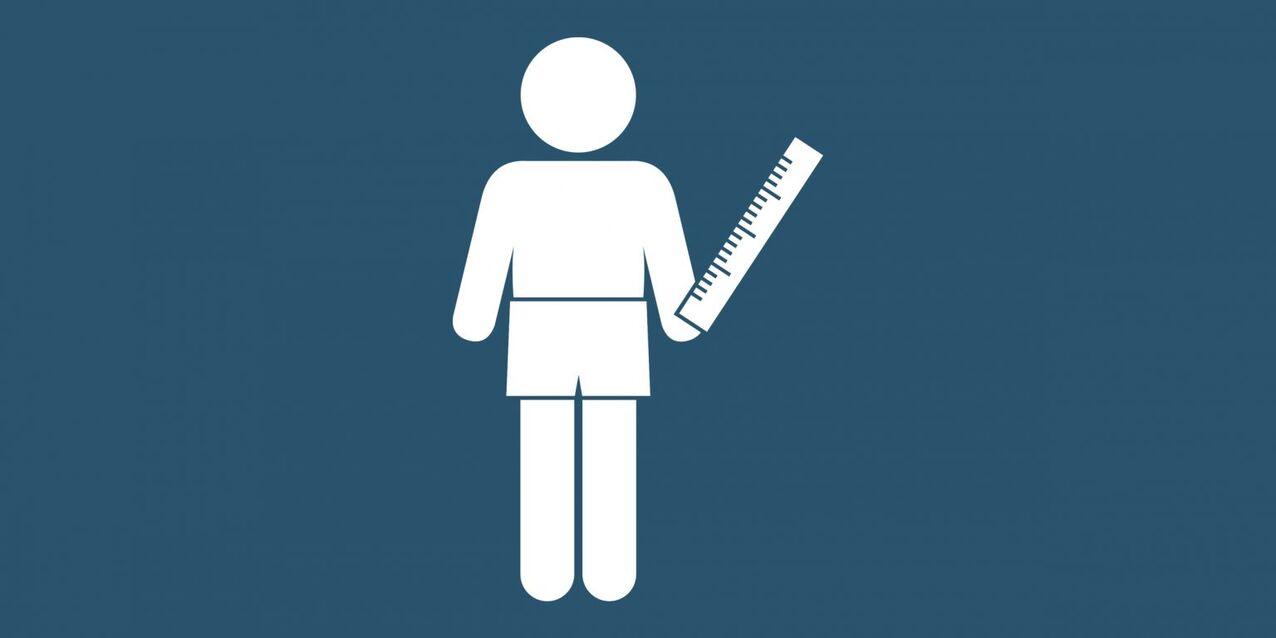 logo a man with a ruler and non-surgical penis enlargement